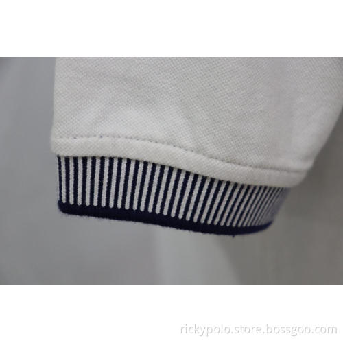 95%Cotton 5%Spandex Solid PK With Jacquard Collar Shirt